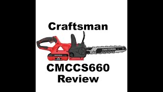 Craftsman V60 Cordless Chainsaw Review SBampD  DeWalt Flexvolt Clone  Ultimate Value  CMCCS660 [upl. by Aivax611]