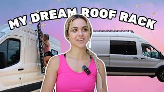 Roof Rack Installation The Ultimate Solo Female Van Build [upl. by Annelak]