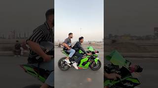 Kawasaki ninja Zx10r prank on friends shorts shorts [upl. by Ediva588]