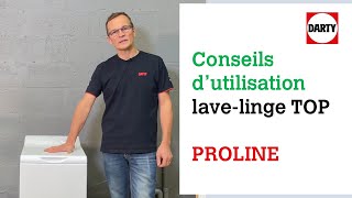 Bien utiliser le lave linge top Proline PTL5511 [upl. by Banky]