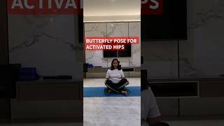 Lets try activated hip muscles with butterfly pose nd variation yoga ytshort aasan [upl. by Enyalb]