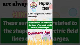 Equipotential Surface class 12 Chapter 2 Physics MCQ Question marvellouseducation physics shorts [upl. by Cartwell]