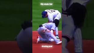 Elly scores from 2nd of a pickoff😳🤯 sports edit baseball mlb blowup [upl. by Nohsram]