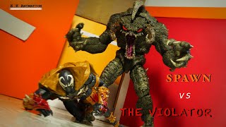 Spawn vs The Violator Stop Motion Mortal Kombat Battle Part 6 Finale [upl. by Otilopih]