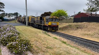 TasRail TR03 2008 TR12 36 train Water Street Ulverstone [upl. by Weirick]