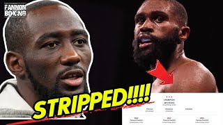 SHOCKING NEWS TERENCE CRAWFORD STRIPPED OF IBF TITLE JARON ENNIS NAMED CHAMPION UNDISPUTED GONE [upl. by Eissirk545]