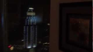 Inside Burj Khalifa during thunderstorm swaying making noise like a ship calmly sailing the seas [upl. by Ymmor]