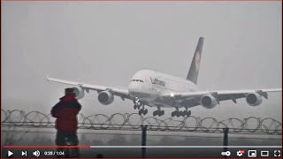 Airbus A380 w Warszawie  pierwsze lądowanie w Polsce HD [upl. by Ahseinaj]