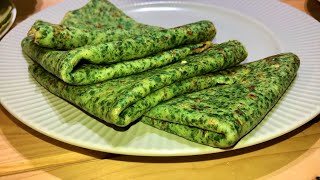 Krepa dietik me spinaq  Spinach Crepes  Crepes agli spinaci 🥬 [upl. by Haines]