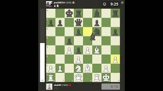 piezas blancas abandonan sin evitar mate con dama en f2 chess ajedrez chessgame chessplayer [upl. by Cyndia]