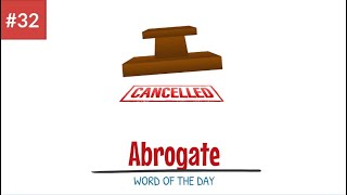 Abrogate Meaning with sentence examples  Daily used English Vocabulary  EngliMation [upl. by Kendell7]