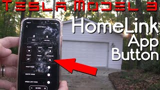 Tesla Model 3  HomeLink App Button [upl. by Geirk]