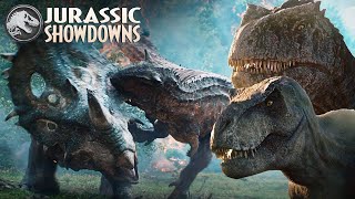 Jurassic Showdowns Most Intense Dinosaur Battles [upl. by Ynaffets665]