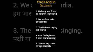 Present Tense Easy Example With Hindi Meaning english englishlanguage spokenenglish [upl. by Corvese]