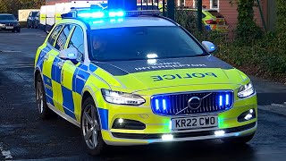 EPIC BRAND NEW 2022 VOLVO V90 MHEV ANPR Police Interceptor Responding FAST  Cheshire Constabulary [upl. by Philina]