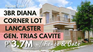 House Tour 11  3BR Corner Diana House amp Lot for Sale  Lancaster New City General Trias Cavite RFO [upl. by Ayila]