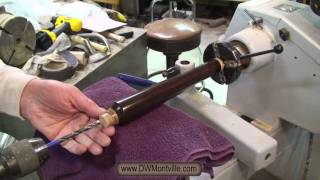 Drilling the mounting hole in a custom turning tool handle [upl. by Ardnael]