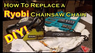 How To Remove amp Replace a Ryobi Chainsaw Chain [upl. by Sidwell593]