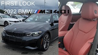 First Look at 2022 BMW M340i Black Sapphire Metallic on Tacora Red Exhaust Note Test [upl. by Eseuqram]