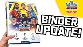 NEARLY COMPLETE  Topps MATCH ATTAX 202122  BINDER UPDATE [upl. by Halley503]