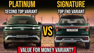 Alcazar Facelift Platinum vs Signature ।। Second Top vs Top Variant ।। VFM Variant [upl. by Daus]