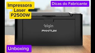 Impressora Sem Fio Elgin Pantum P2500W Elgin Laser Preto e Branco 110V impressora [upl. by Yhtomiht]