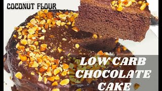 LOW CARB CHOCOLATE CAKE  COCONUT FLOUR  ALMOND NUTS [upl. by Dahcir]