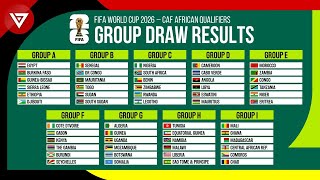 Group Draw Results FIFA World Cup 2026 CAF African Qualifiers  Preliminary Round [upl. by Griz]