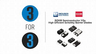 ROHM Semiconductor YQx High Efficient Schottky Barrier Diodes 3 for 3  Mouser Electronics [upl. by Amesari]