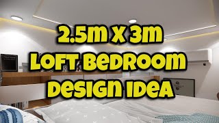 25m X 3m LOFT BEDROOM  Aesthetic Small Room  Minimalist Bedroom [upl. by Konstanze877]