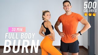 30 MIN CARDIO HIIT Workout To Burn 500 Calories Full Body No Equipment At Home [upl. by Arbmik441]