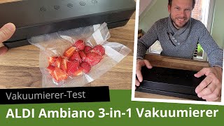 ALDI Vakuumierer Ambiano 3in1 im Test Unboxing Ausstattung Bedienung Praxistest Fazit [upl. by Kimmi]