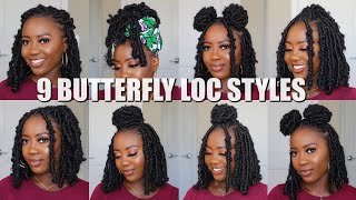 9 Ways To Style BUTTERFLY LOCS BOB  Quick and Easy [upl. by Ardnoet]