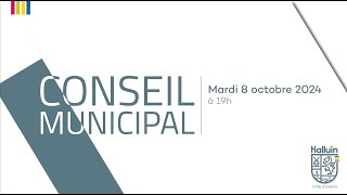 Conseil Municipal du mardi 8 octobre 2024 [upl. by Pacien]