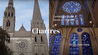 4K【CHARTRES】Cathédrale NotreDame de Chartresvitrail bleu de cathédrale et labyrinthe [upl. by Brandwein18]