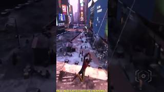 Spiderman Swinging At Time Square New York spiderman [upl. by Gretel]