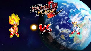 SSF2 Mods Hyper Sonic vs Super Sonic 2 [upl. by Yajiv389]