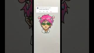 Drawing Saiki Ksaikikusuo anime drawing [upl. by Enoved37]