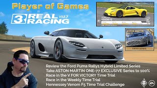 Player of Games Real Racing 3 Update 127 Take ASTON MARTIN ONE77 EXCLUSIVE Series to 100 [upl. by Koeninger]