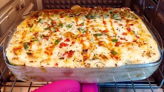 White Sauce Pasta  Creamy Bake Pasta Easy Steps [upl. by Eirollam21]