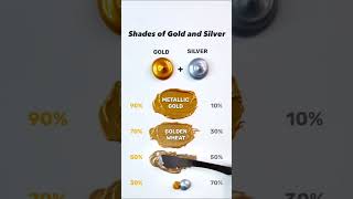 Guess Gradient Colors MixturesGOLD  SILVER  satisfyingcolormixing paintmixinggold silver [upl. by Hermie787]