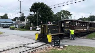 Stewartstown Railroad at Mill Street  9724 [upl. by Yerfoeg34]