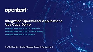 Use Case Demo OpenText Content Suite and OpenText Extended ECM Integrated Operational Applications [upl. by Calie728]