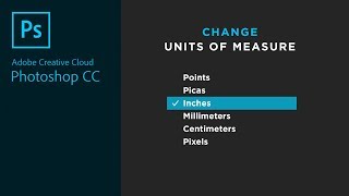 Change Units of Measure in Adobe Photoshop points pixels inches cm mm picas [upl. by Annaihs218]