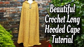 Learn to Crochet A Hooded Cape  Free Tutorial [upl. by Meletius146]