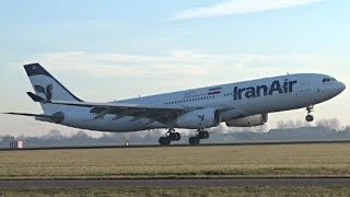 HD Iran Air A330200 SMOOTH Landing at Amsterdam Schiphol Airport [upl. by Nivag]