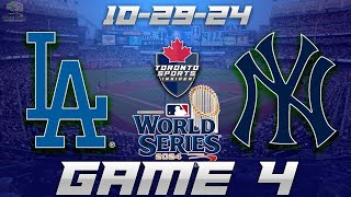 102924 Los Angeles Dodgers vs New York Yankees World Series Game 4 Game Audio  MLB Cast amp Chat [upl. by Ellennoj54]