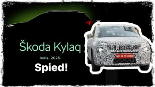 2025 Škoda Kylaq sub4m crossover spied  smallest Škoda SUV [upl. by Melmon]