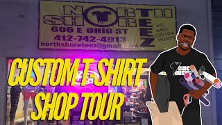 Custom TShirt Shop Tour North Shore Teez  Pittsburgh PA [upl. by Antebi]