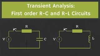 Transient Analysis First order R C and R L Circuits [upl. by Colligan]